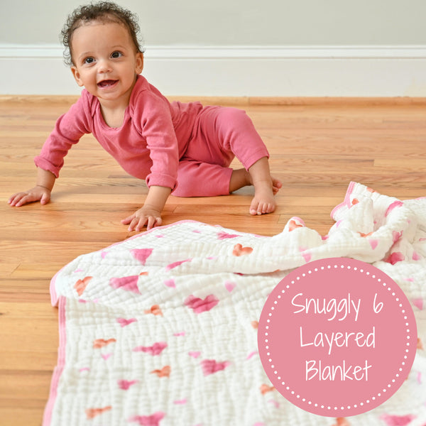 Heart Baby Muslin Quilt