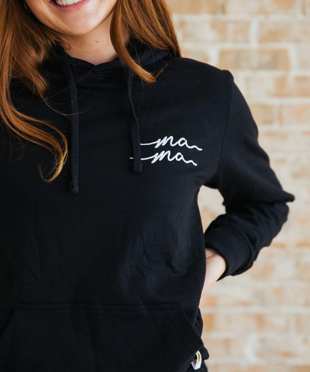 Mama Hooded Sweatshirt for babies, cozy and stylish, perfect for keeping little ones warm and comfortable.