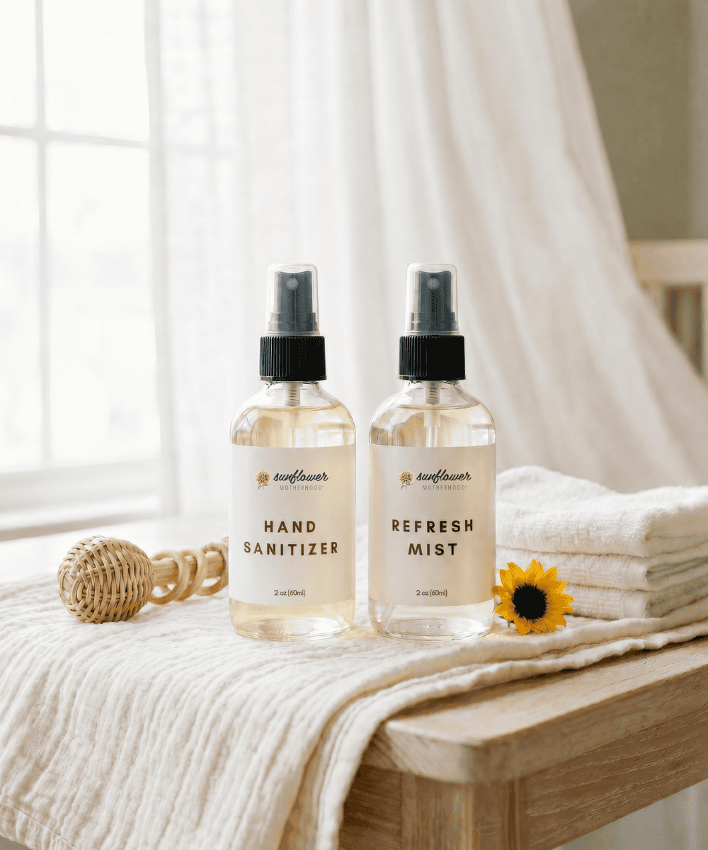 Gentle hand sanitizer for babies, perfect for keeping little hands clean and safe.