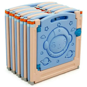 18-Panel Foldable Baby Playpen Kids Activity Center with Lockable Door Baby Playpen & Playards