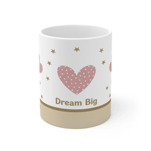 Dream Big Teddy Bear Mug - Personalized Name Gift