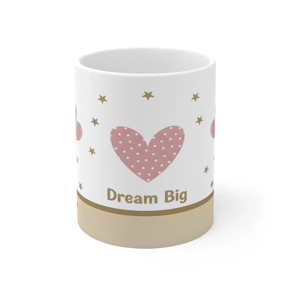 Dream Big Teddy Bear Mug - Personalized Name Gift