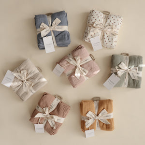 Mushie Organic Cotton Muslin Cloths 3-Pack Soft Baby Cloths