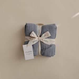 Mushie Organic Cotton Muslin Cloths 3-Pack Soft Baby Cloths