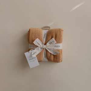 Mushie Organic Cotton Muslin Cloths 3-Pack Soft Baby Cloths