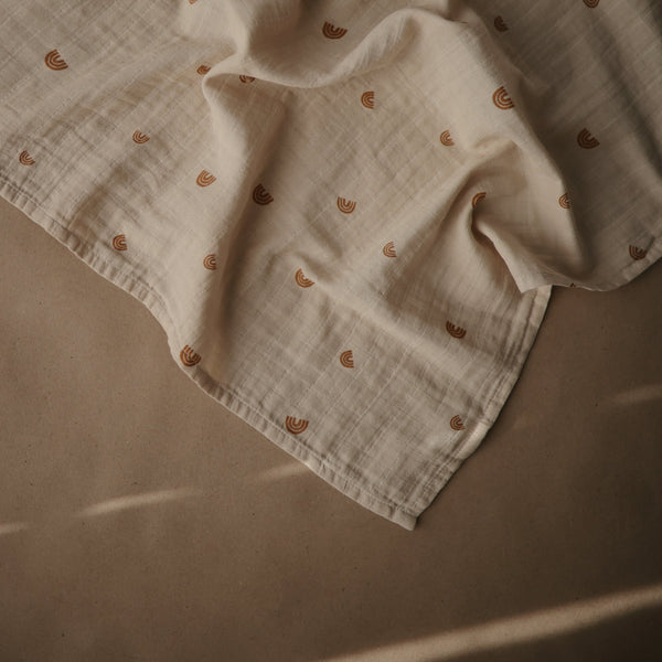 Mushie Organic Cotton Muslin Cloths 3-Pack Soft Baby Cloths
