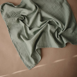 Mushie Organic Cotton Muslin Cloths 3-Pack Soft Baby Cloths