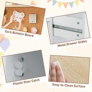 Kids Study Desk and Chair Set Student Table and Chair-Natural