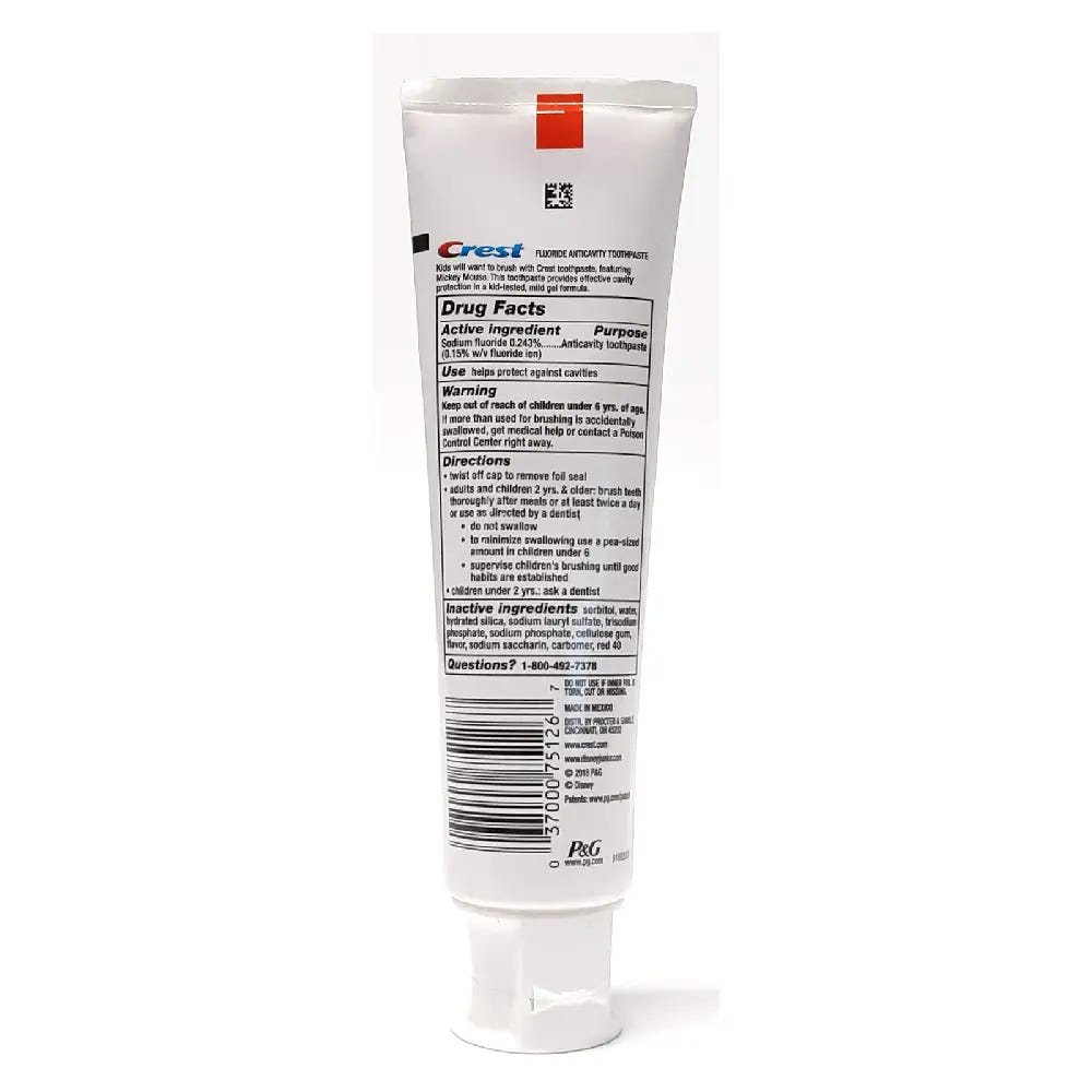 Crest Kids Disney Mickey Strawberry Toothpaste 4.2 oz - Fun oral care for kids with Mickey Mouse flavor.
