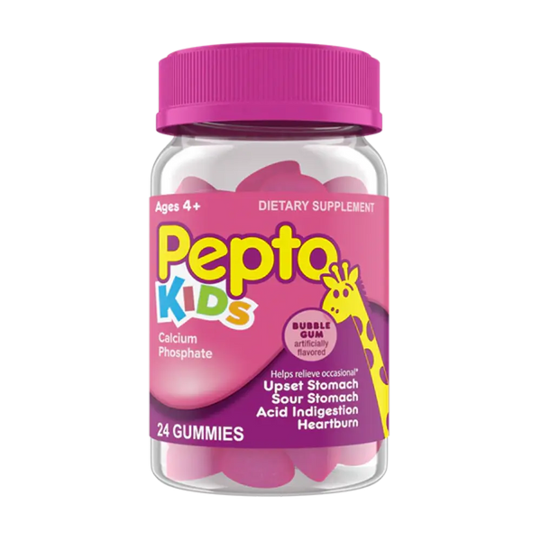 Pepto Kids Gummies Bubble Gum Flavor 24 ct