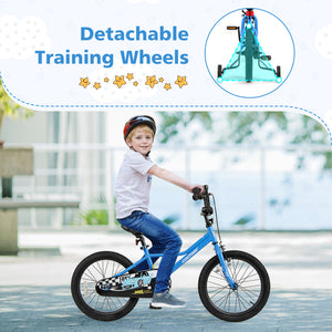 12-inch kids bike with removable training wheels, perfect for 3-year-olds, shown at a 30-degree angle.