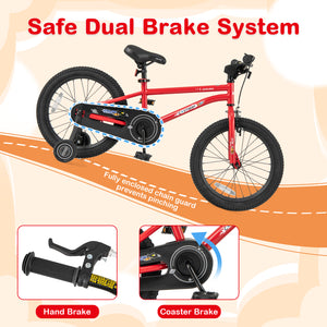 16-Inch/14-Inch/18-Inch Kids Bike Ages 3-8 with Handbrake and Coaster Brake and Bell Ring-16/Ring-14/Ring-18 inches