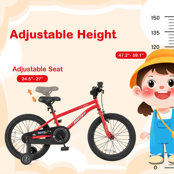 16-Inch/14-Inch/18-Inch Kids Bike Ages 3-8 with Handbrake and Coaster Brake and Bell Ring-16/Ring-14/Ring-18 inches