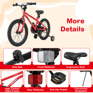 16-Inch/14-Inch/18-Inch Kids Bike Ages 3-8 with Handbrake and Coaster Brake and Bell Ring-16/Ring-14/Ring-18 inches