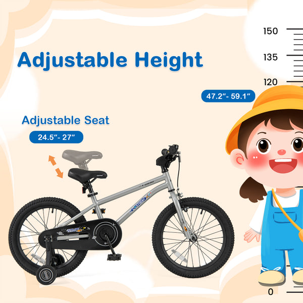 16-Inch Kids Bike Bicycle for Boys Girls 4-7 Adjustable with High Carbon Steel Frame