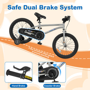 16-Inch Kids Bike Bicycle for Boys Girls 4-7 Adjustable with High Carbon Steel Frame