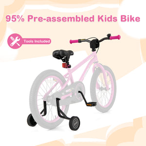 16-Inch Kids Bike for 4-7 Years Old Adjustable with Removable Training Wheels