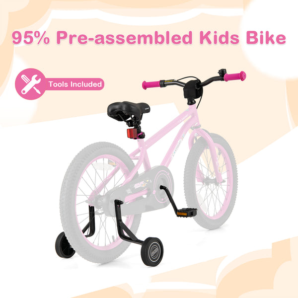 16-Inch Kids Bike for 4-7 Years Old Adjustable with Removable Training Wheels