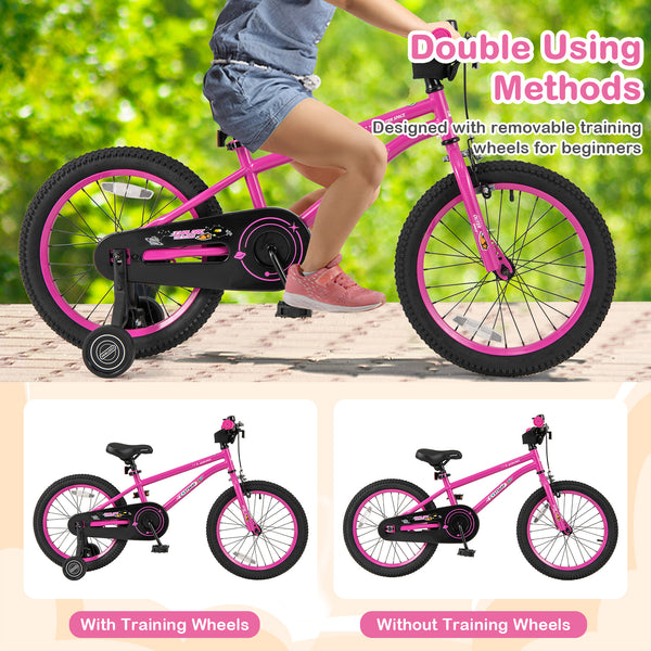 16-Inch Kids Bike for 4-7 Years Old Adjustable with Removable Training Wheels