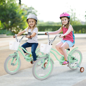 14-inch kids bike with adjustable seat and bell for ages 3-8, shown at angle 18, perfect for outdoor fun.