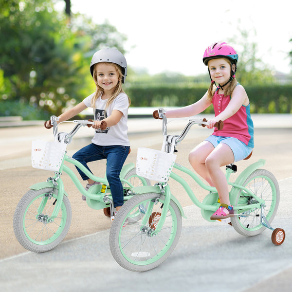 14-inch kids bike with adjustable seat and bell for ages 3-8, shown at angle 18, perfect for outdoor fun.