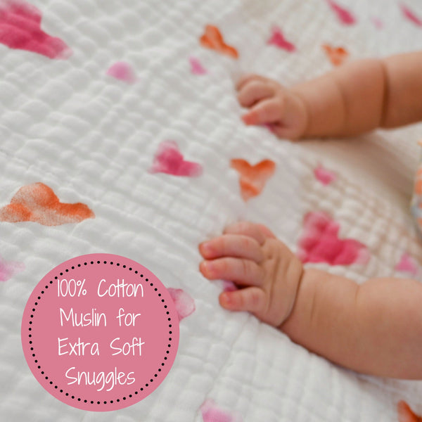 Heart Baby Muslin Quilt