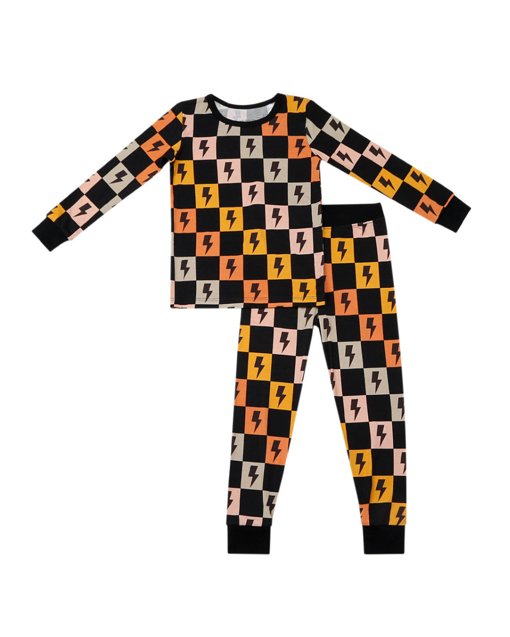Bamboo Two Piece Set | Colorful Checks & Bolts - MOOGCO Baby