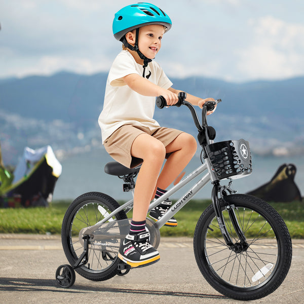 12-inch adjustable kids bike with transparent chain cover for ages 3, shown from angle 17. Perfect for outdoor fun!