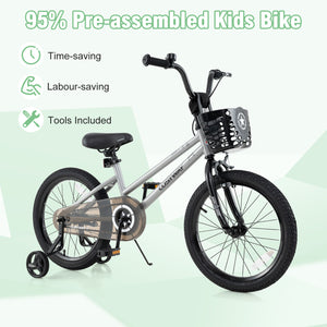 12-inch kids bike with adjustable seat and transparent chain cover, perfect for 3-year-olds. Angle view.