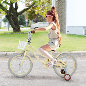 14-inch kids bike with adjustable seat and training wheels for ages 3-8, viewed from angle 17. Perfect for young riders.