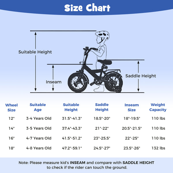 14-Inch Kids Bike with Removable Training Wheels Navy - Brave Hero