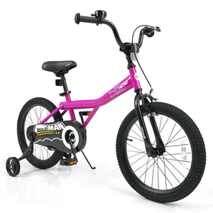 14-Inch Kids Bike with Removable Training Wheels Pink