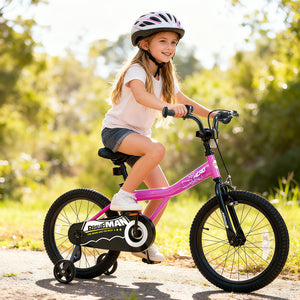 14-Inch Kids Bike with Removable Training Wheels Pink