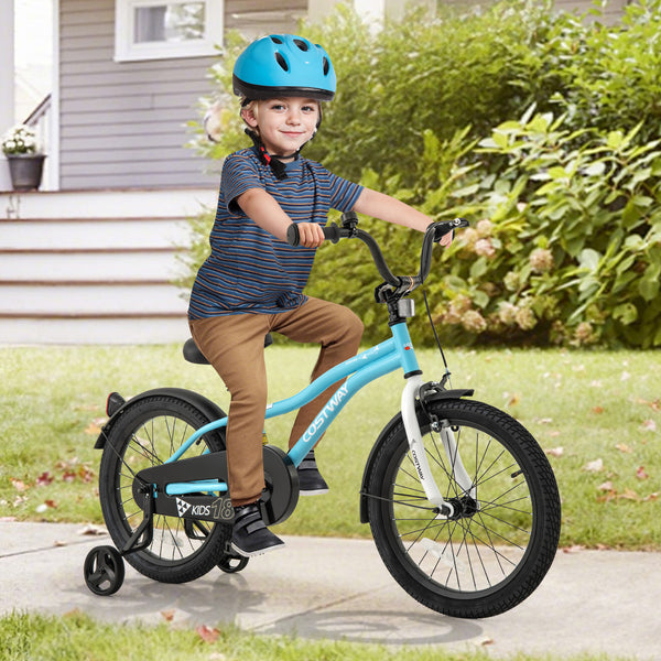 14-inch kids bike with training wheels for ages 3-5, colorful design, perfect for outdoor play and learning balance.