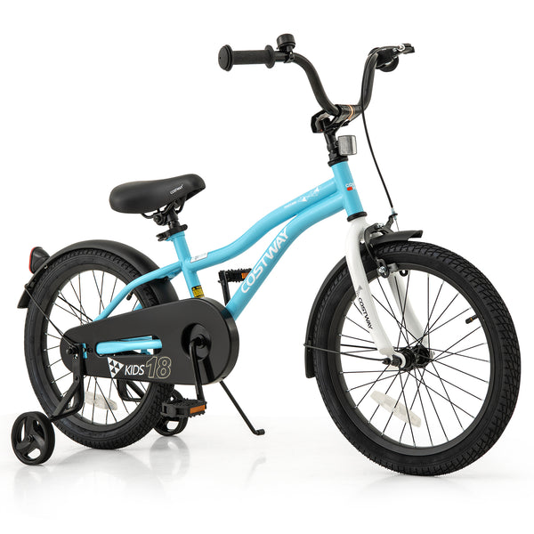 14-inch kids bike with training wheels for ages 3-5, shown at angle 19, perfect for young riders.