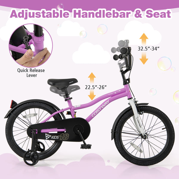 Kids Bike 14-Inch Children Training Bicycle with 2 Brake for 3