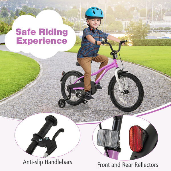 Kids Bike 14-Inch Children Training Bicycle with 2 Brake for 3