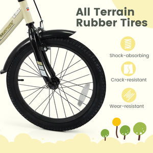 12-inch kids bike with removable training wheels, angled view, perfect for young riders learning to balance and ride.