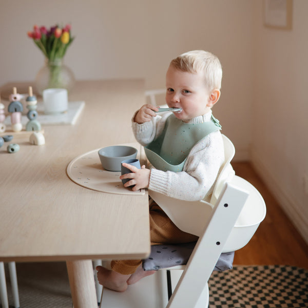 Mushie Silicone Suction Bowl for Babies Learning to Feed