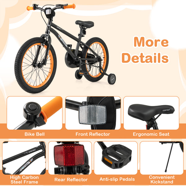 16-Inch Kids Bike Sport Bicycle for 4-7 Years Old with Adjustable Seat and Reflectors