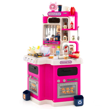 Kids Kitchen Playset in blue, perfect for imaginative play and entertainment for toddlers and young children.