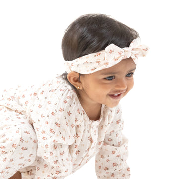 Angel Dear Carrie Floral Knot Headband soft stretchy baby accessory
