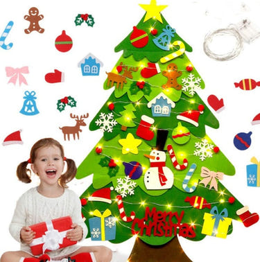 Felt cloth decorations for a festive Christmas tree, perfect for adding a cozy touch to your holiday decor.