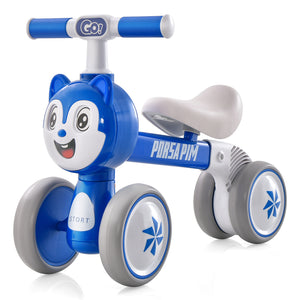 Baby Balance Bike No Pedal Lightweight Infant 4 Wheels Baby Bicycle