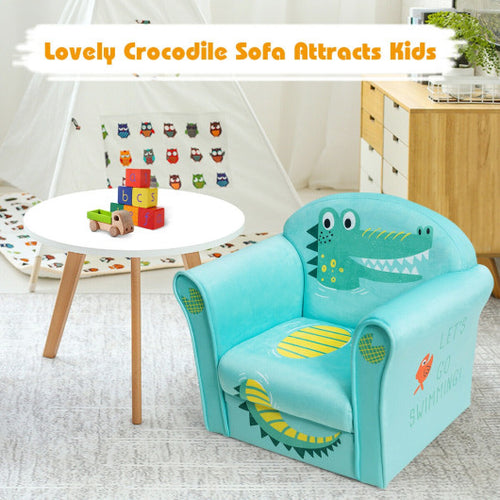 Kids Astronaut Armrest Upholstered Couch - Convertible