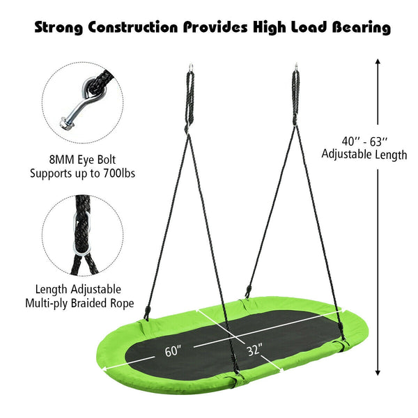 60 Inch Saucer Surf Outdoor Adjustable Swing Set - Electric for Infants