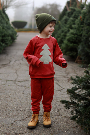 Christmas Tree Applique Sweatshirt