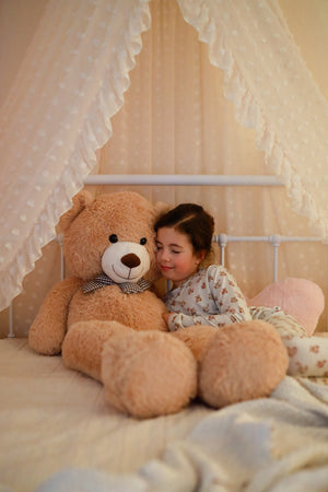 Valentine's Teddy Bear 2pc Bamboo Pajamas for babies, cozy bedding for sweet dreams.
