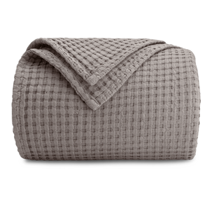 Adult Waffle Blankets in Charcoal