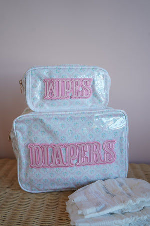 KenzKustomz Diapers XL Clear Coat Travel Bag 11x5x8 inches